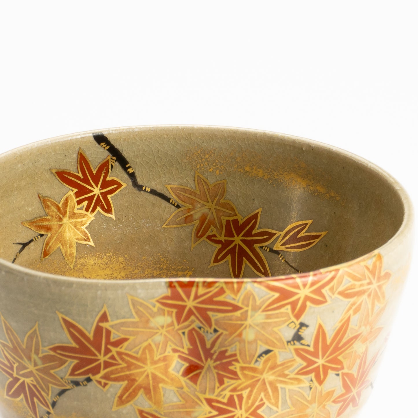 抹茶碗　松灰”紅葉”　山岡善高 KOTOPOTTER