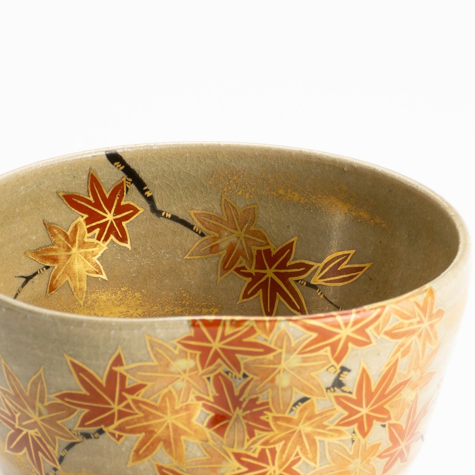 抹茶碗　松灰”紅葉”　山岡善高 KOTOPOTTER