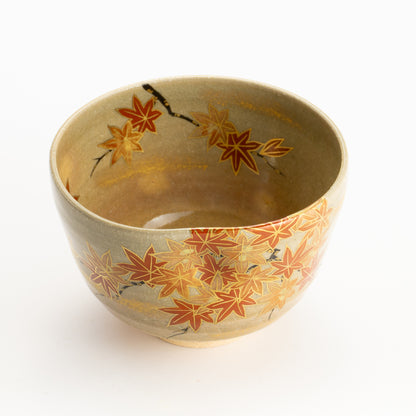 抹茶碗　松灰”紅葉”　山岡善高 KOTOPOTTER