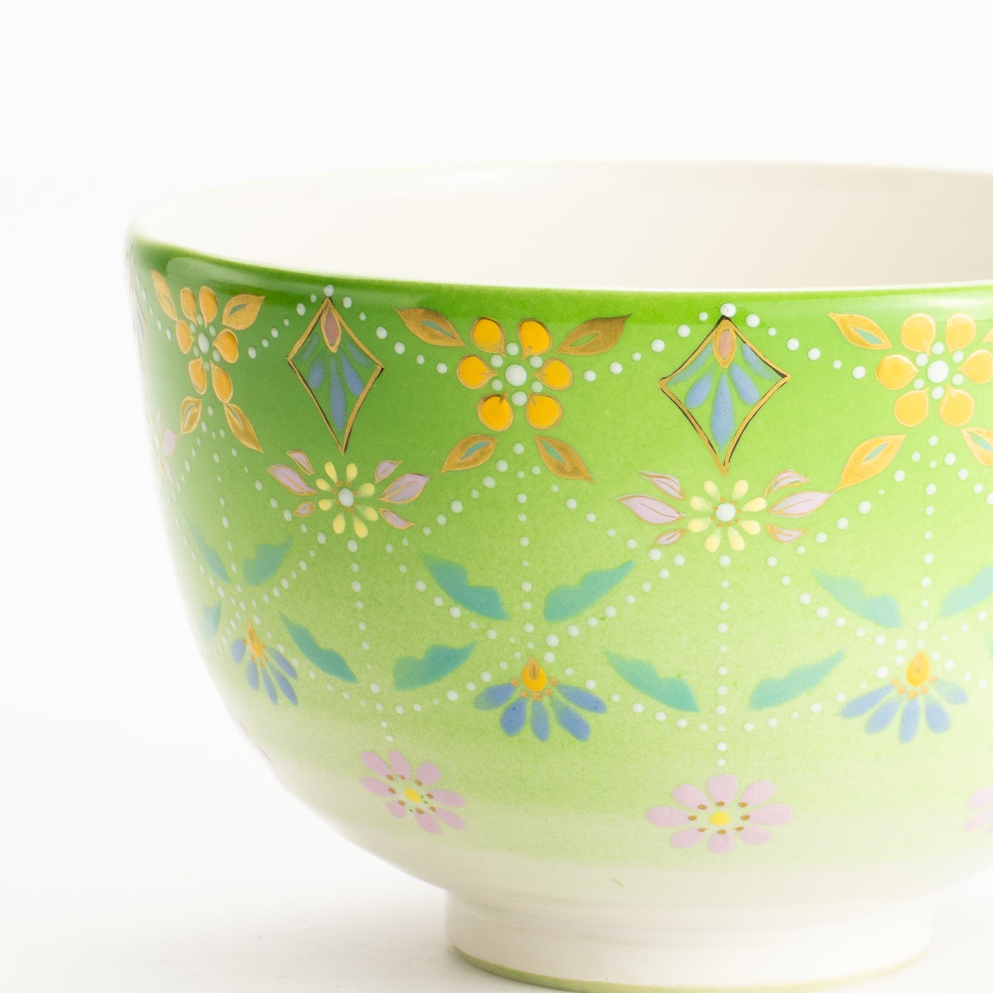 抹茶碗　萌黄”瓔珞”　山岡善高 KOTOPOTTER