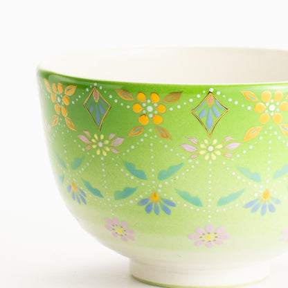 抹茶碗　萌黄”瓔珞”　山岡善高 KOTOPOTTER