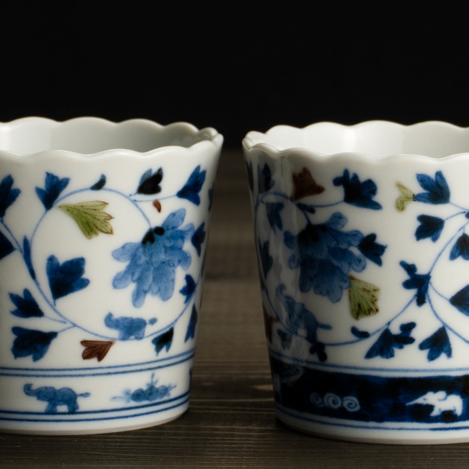 ペア足付小皿　安南手子象　淺野有希子 (コピー) KOTOPOTTER