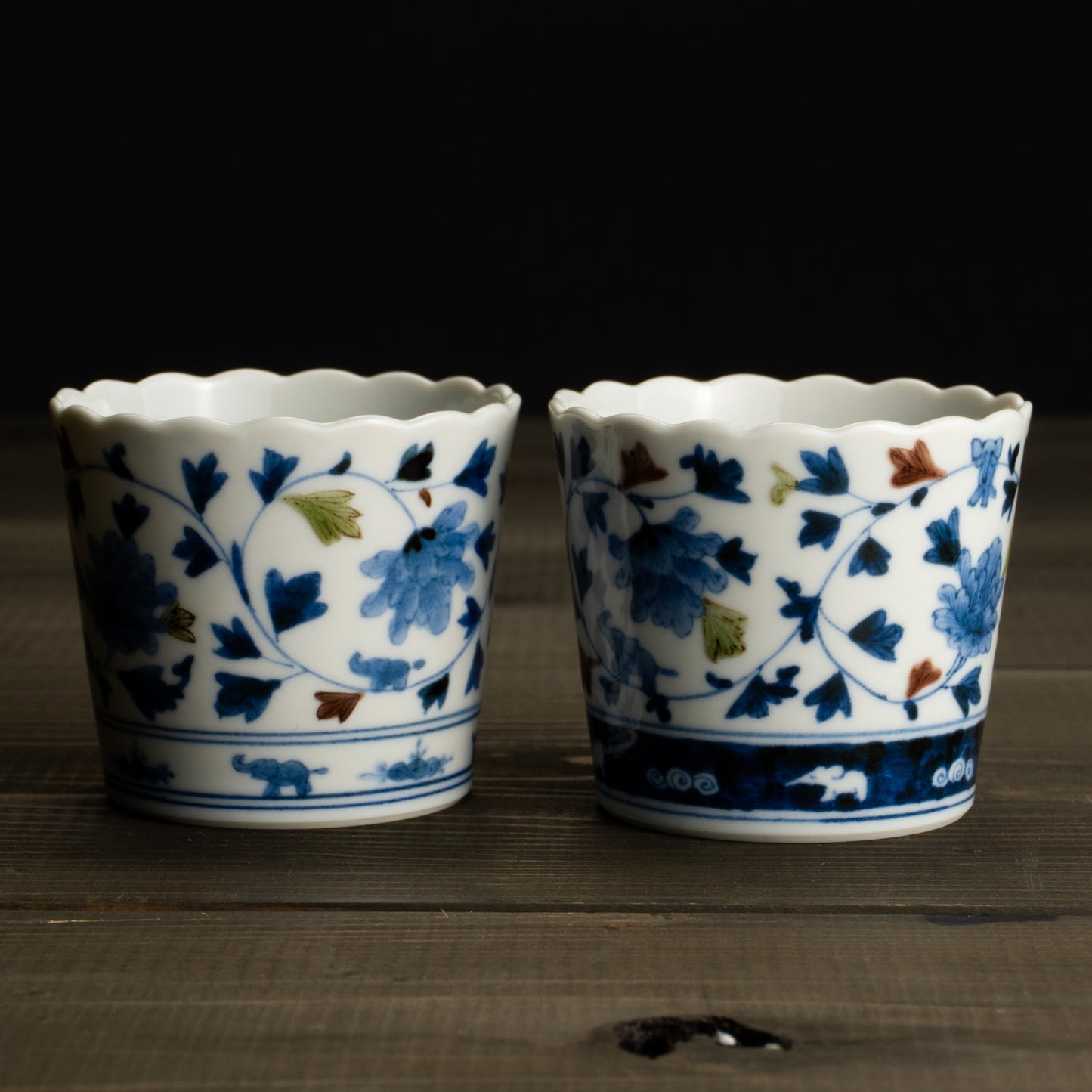 ペア足付小皿　安南手子象　淺野有希子 (コピー) KOTOPOTTER