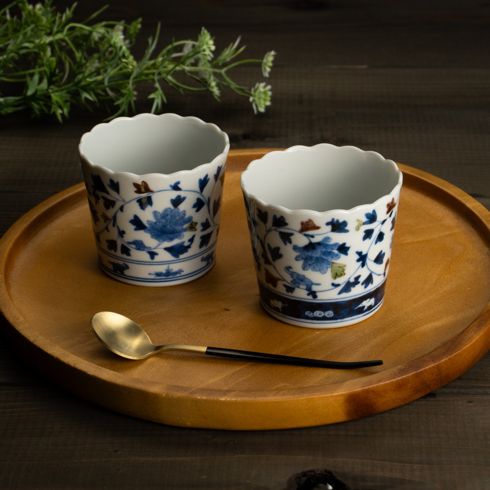 ペア足付小皿　安南手子象　淺野有希子 (コピー) KOTOPOTTER