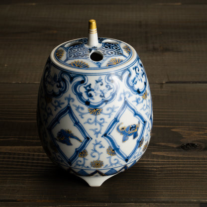 香炉　染付"子象"　淺野有希子 KOTOPOTTER