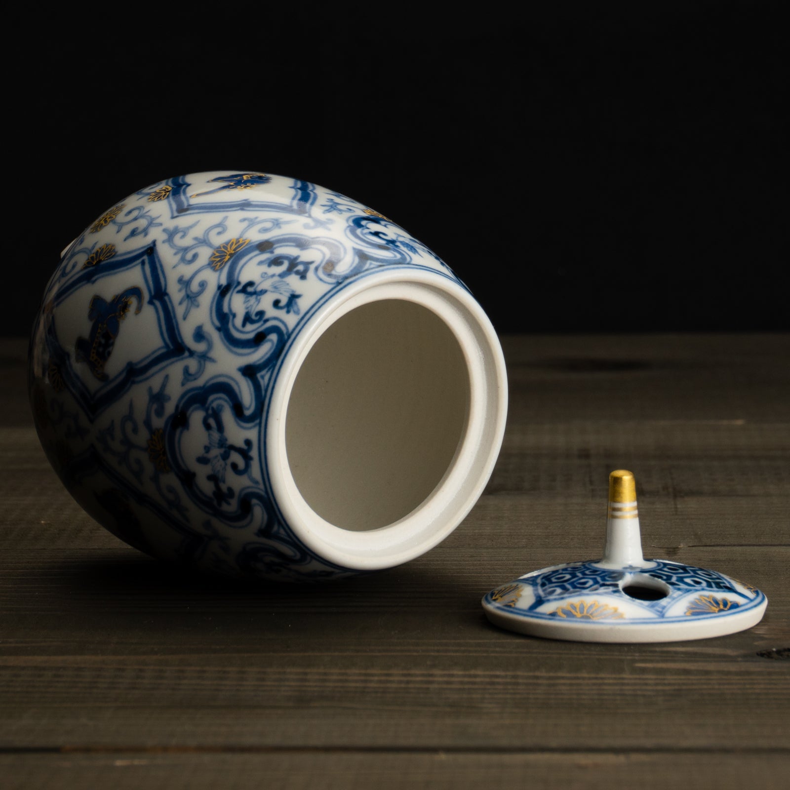 香炉　染付"子象"　淺野有希子 KOTOPOTTER