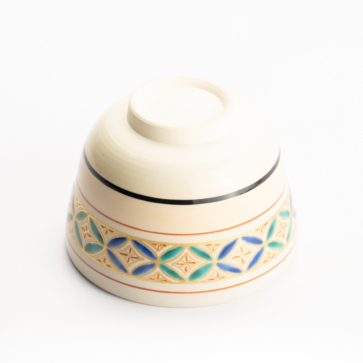 【清水烧】抹茶碗 金彩七宝 海峰