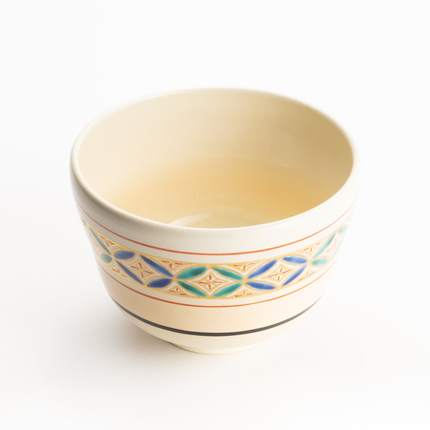 【清水烧】抹茶碗 金彩七宝 海峰