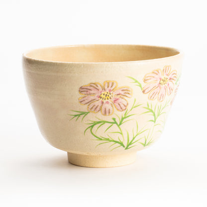 【清水烧】抹茶碗 御本手 波斯菊 海峰