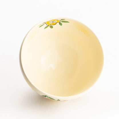 【清水烧】抹茶碗 山吹花 海峰