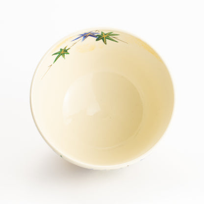 【清水烧】抹茶碗 流水青枫 与平