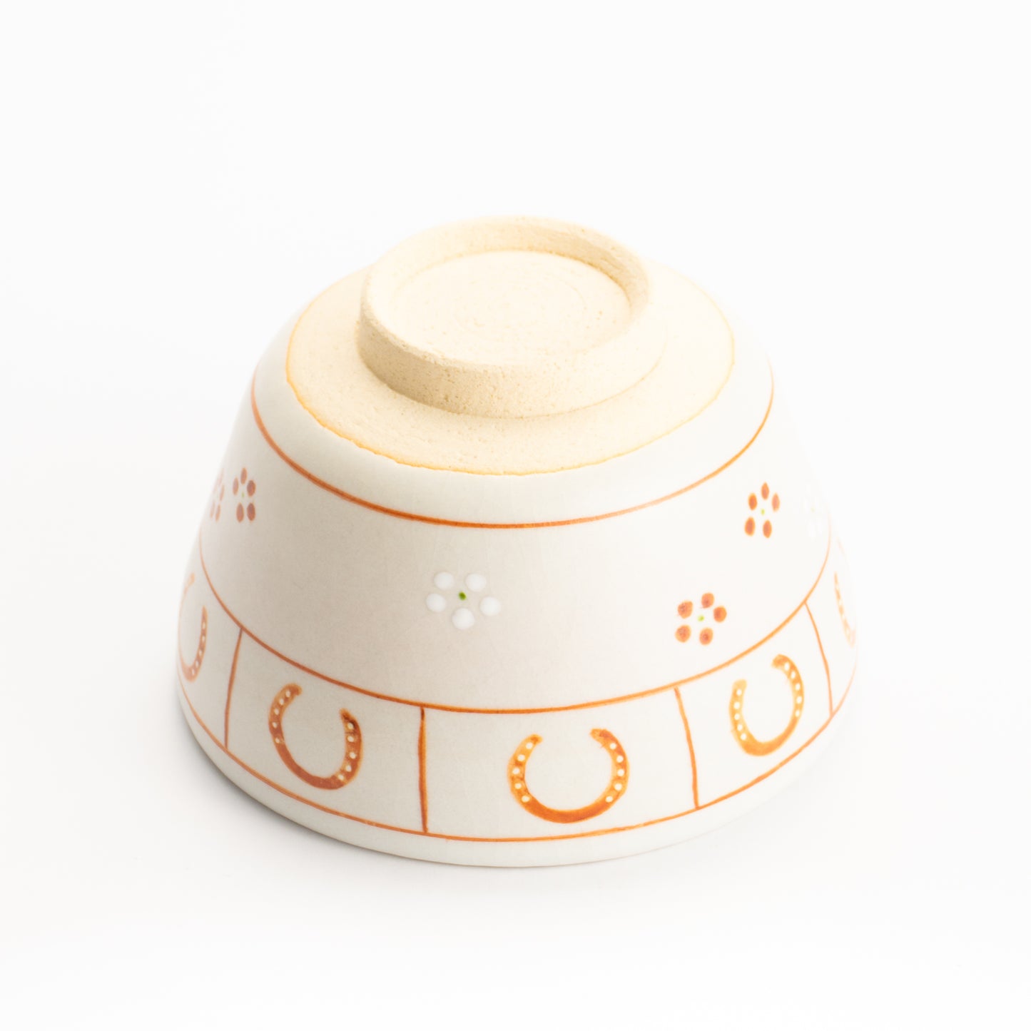 【清水烧】抹茶碗 梅花与马蹄 海峰