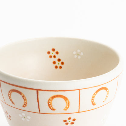 【清水烧】抹茶碗 梅花与马蹄 海峰