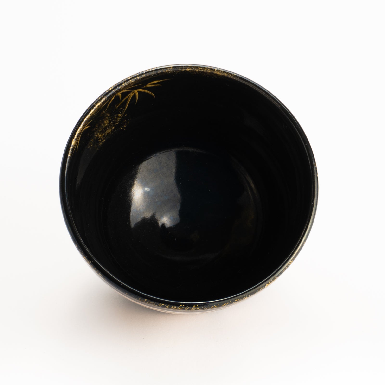 京都清水烧抹茶碗金彩竹与麻雀｜海峰｜KOTOPOTTER