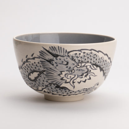 抹茶碗　白鳳交趾 龍　一如 - Handcrafted Japanese pottery from Kyoto - Kyo ware / Kiyomizu ware.
