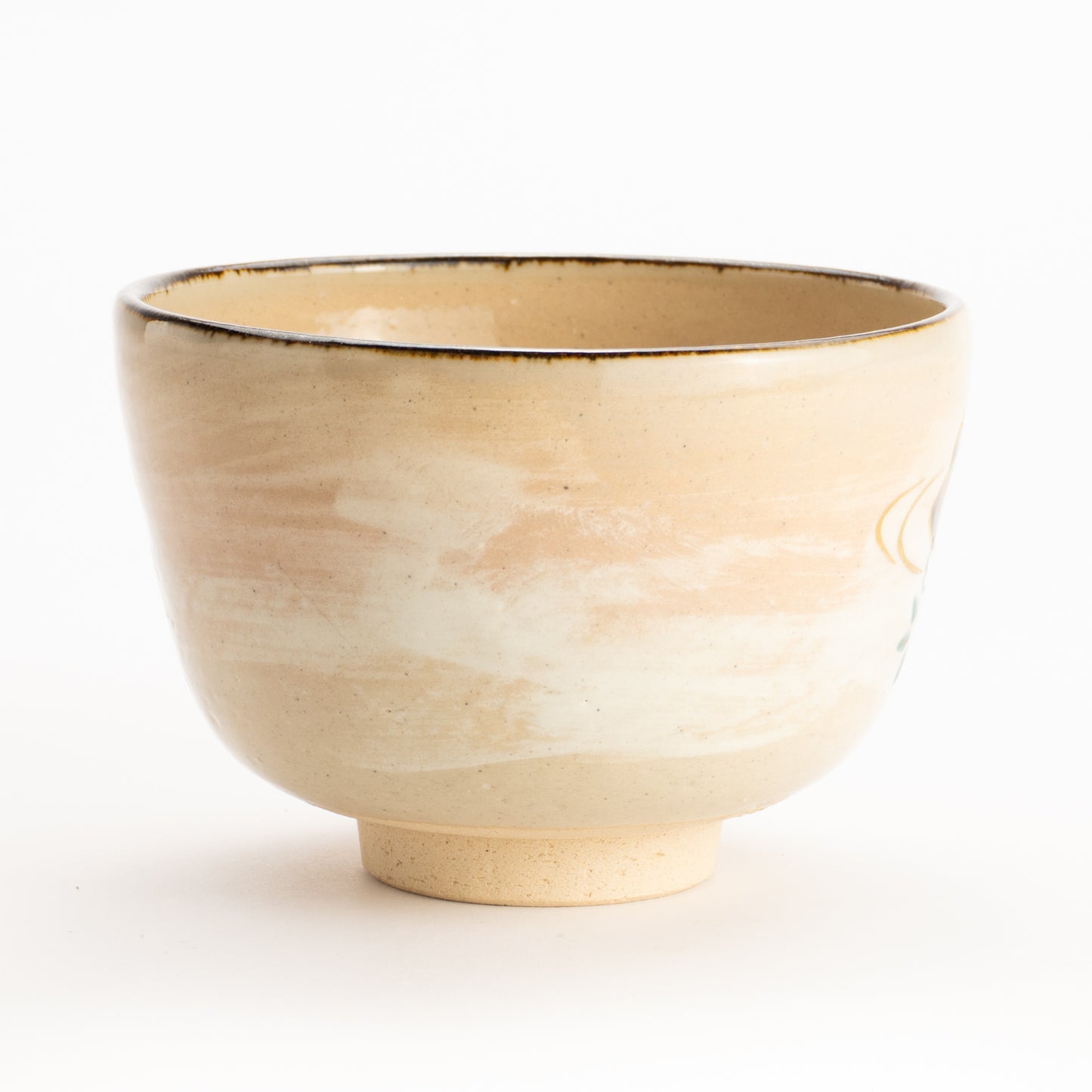 【清水烧】抹茶碗 樱花花筏 仁