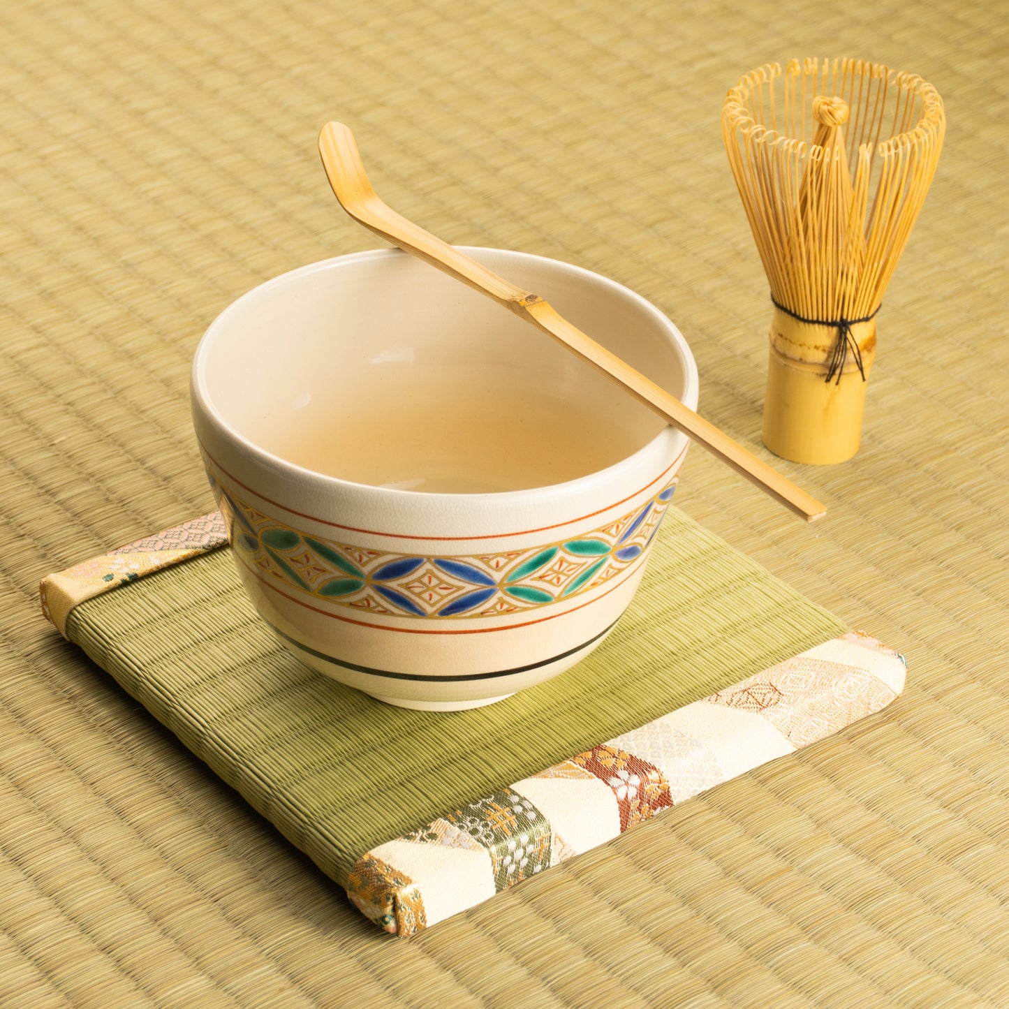 【清水烧】抹茶碗 金彩七宝 海峰