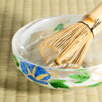 Glass Matcha Bowl – Morning Glory by Kaihou