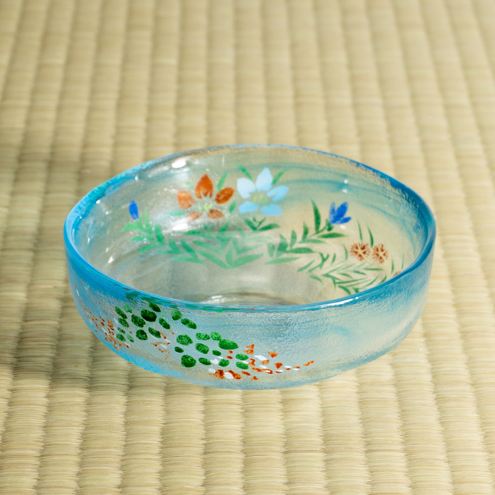 ガラス抹茶碗 秋草 海峰｜コトポッター