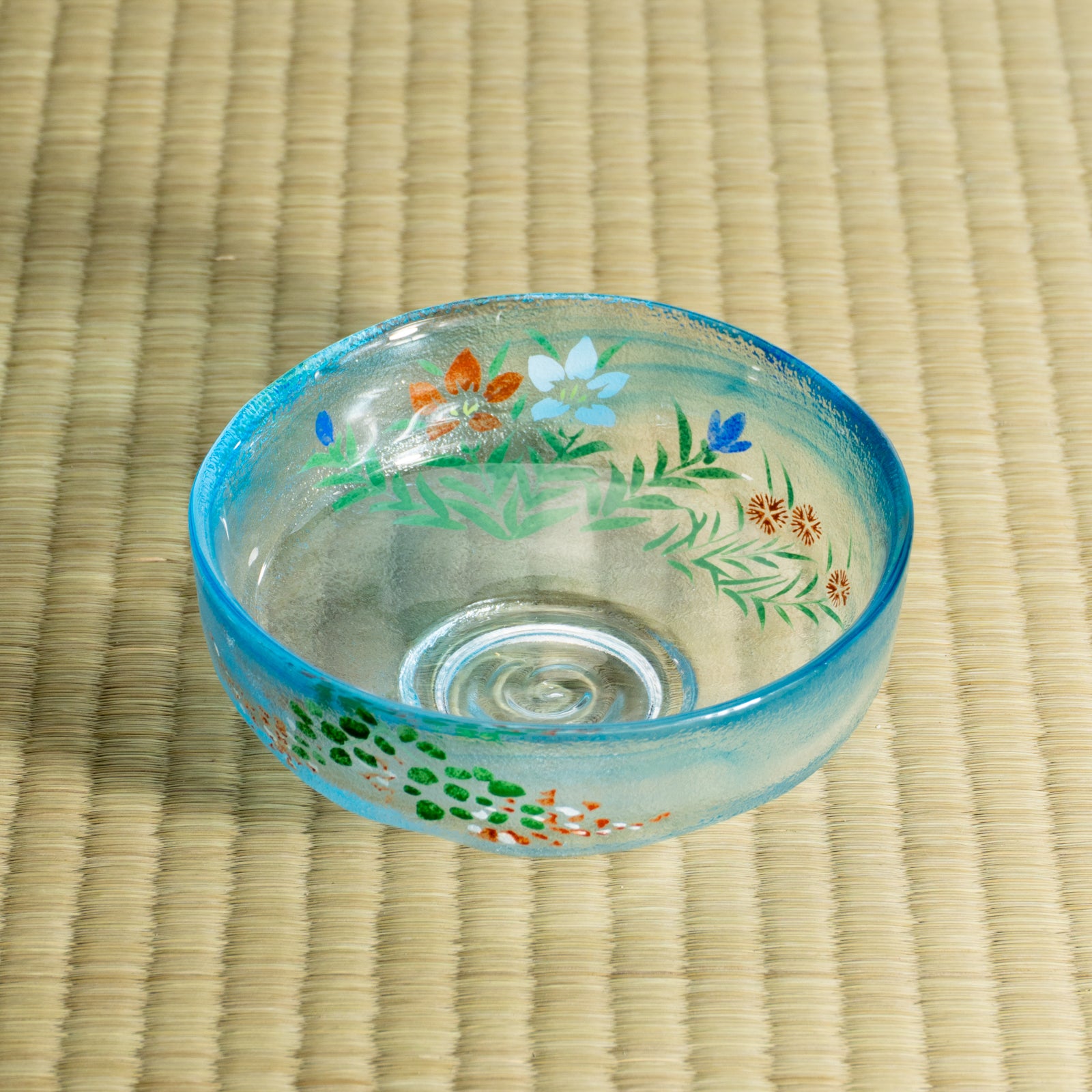 ガラス抹茶碗 秋草 海峰｜コトポッター