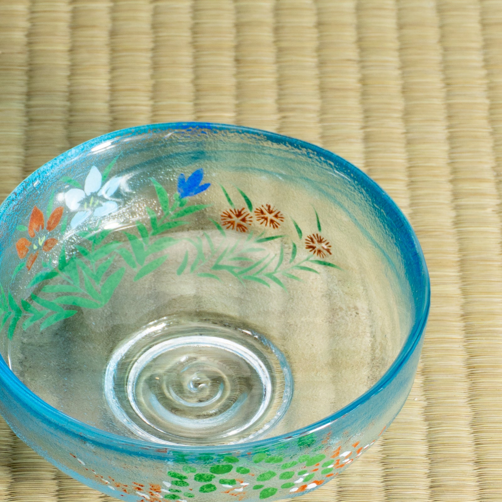 ガラス抹茶碗 秋草 海峰｜コトポッター