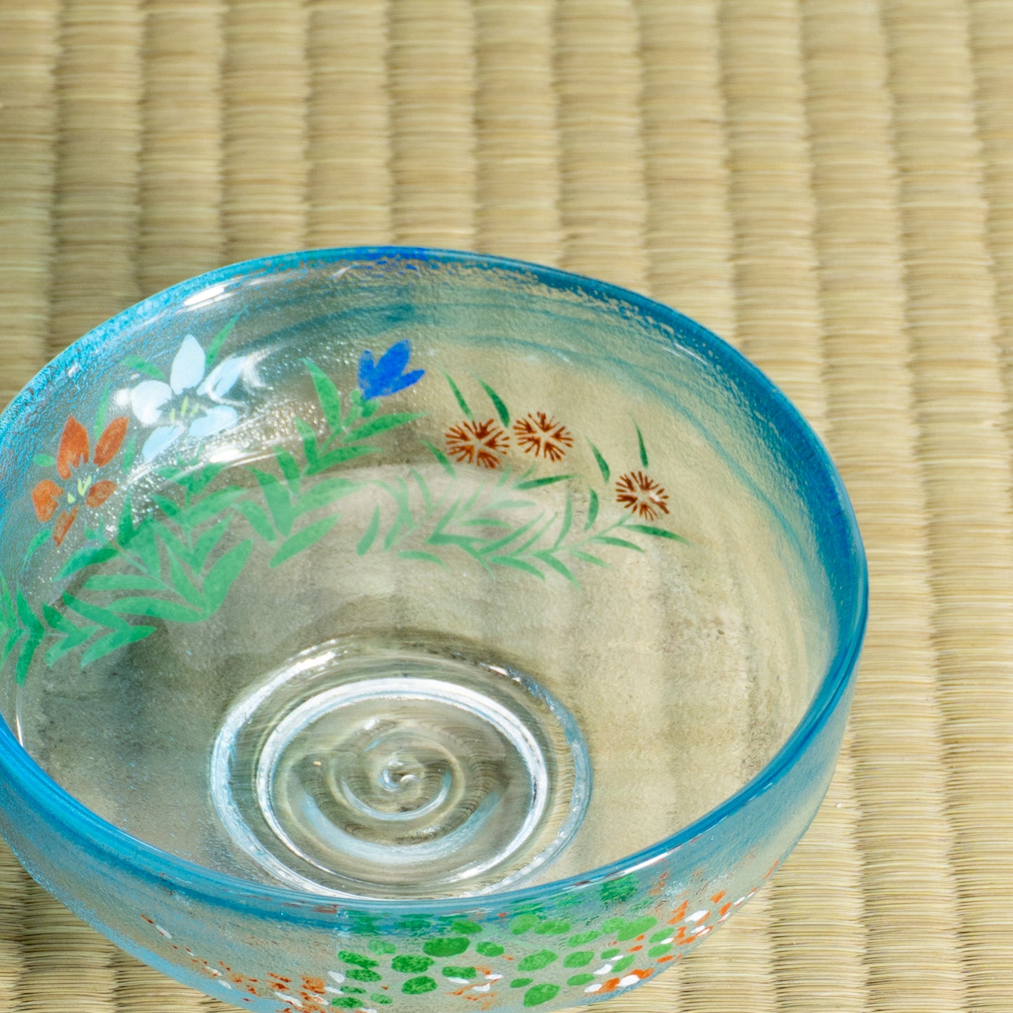 Glass Matcha Bowl – Autumn Grasses by Kaihou