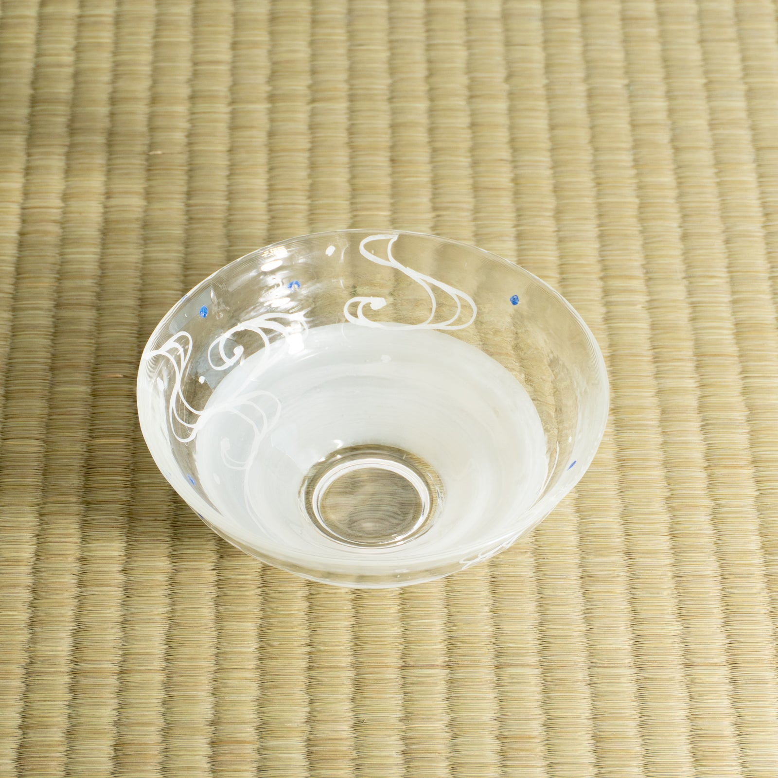 京都清水烧玻璃抹茶碗流水纹｜海峰｜KOTOPOTTER