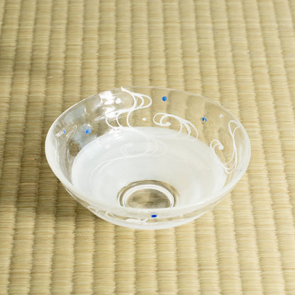 玻璃抹茶碗 流水纹 海峰