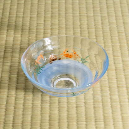 Glass Matcha Bowl – Freshwater Crab by Kaihou