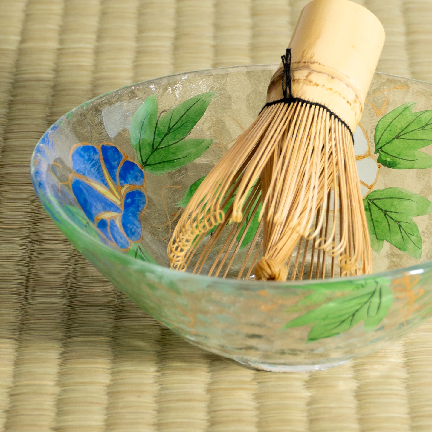 Glass Matcha Bowl – Morning Glory by Kaihou