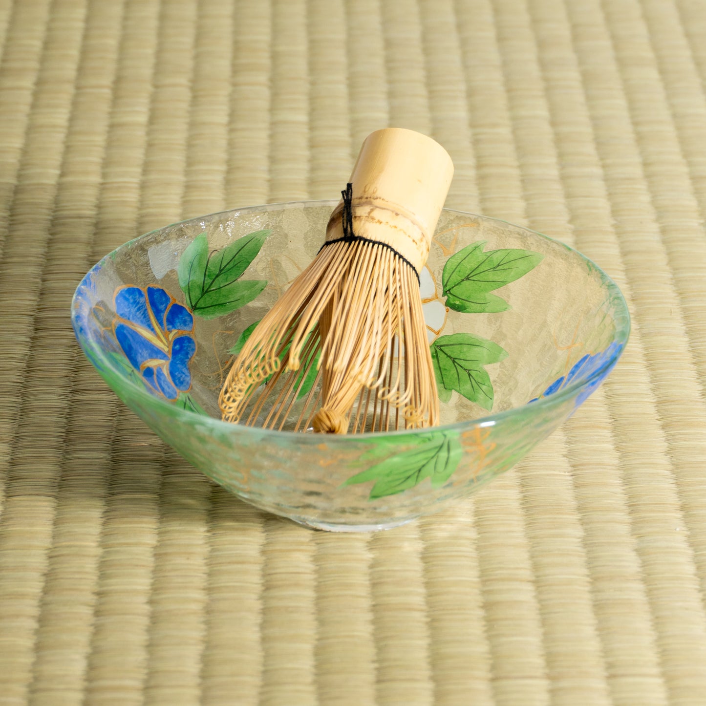 Glass Matcha Bowl – Morning Glory by Kaihou