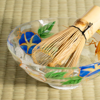 Glass Matcha Bowl – Morning Glory by Kaihou