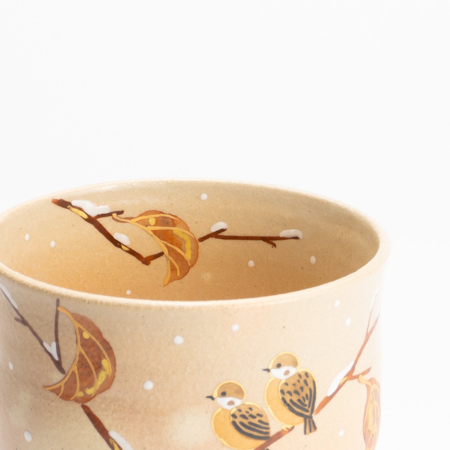 抹茶碗　枯れ枝にスズメ　亨 KOTOPOTTER