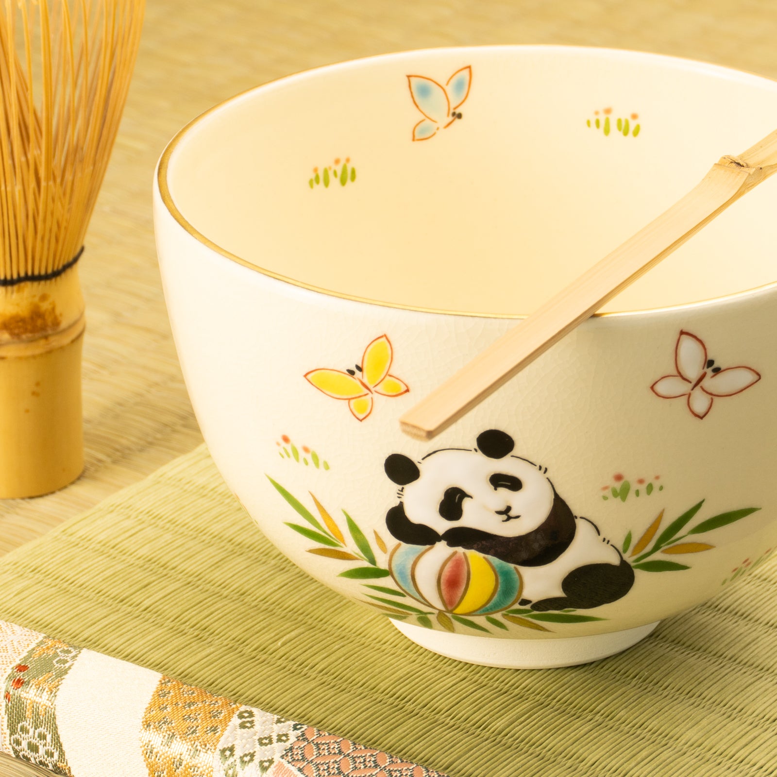 抹茶碗　パンダ　宝泉 KOTOPOTTER