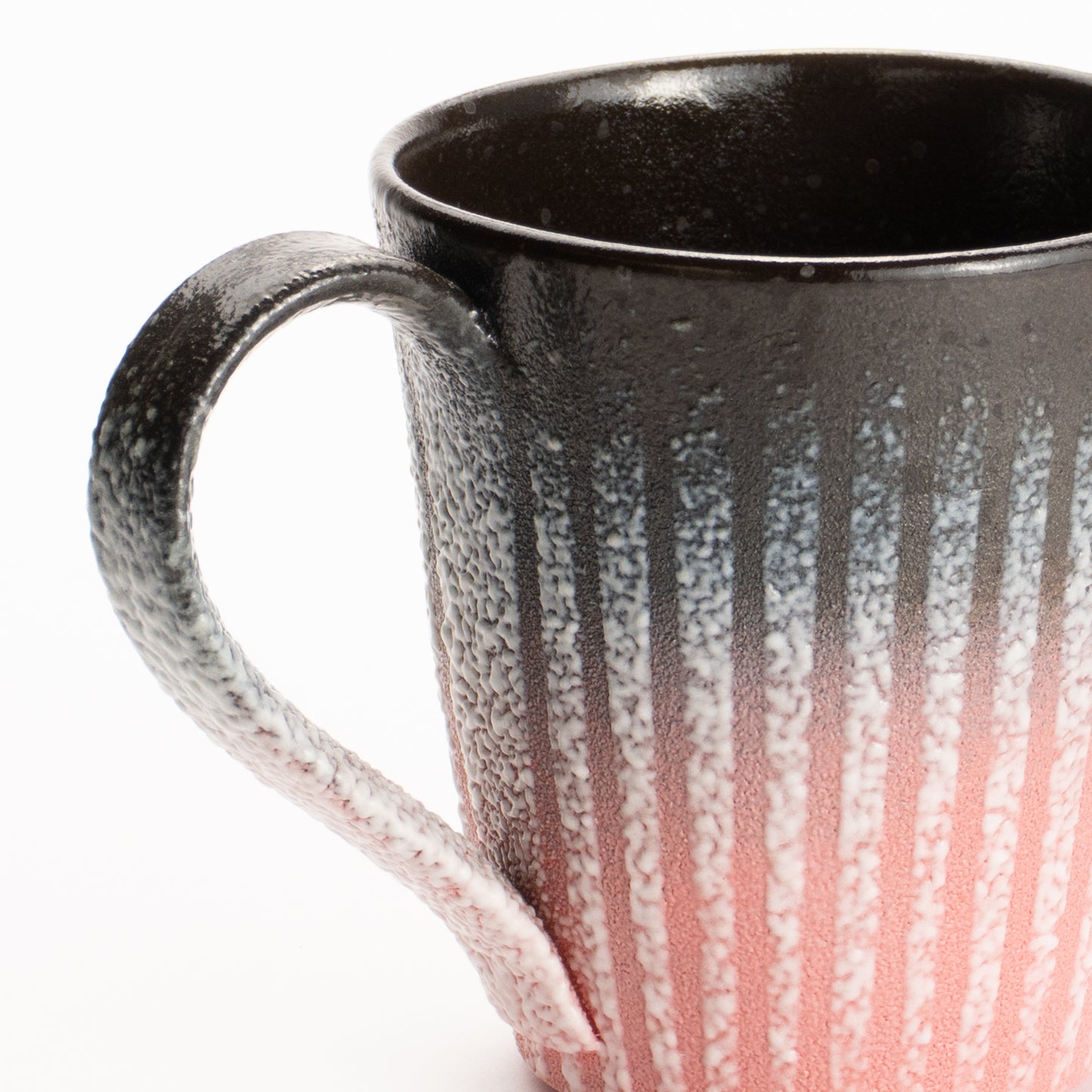 マグカップ　釉泥彩 黒×紅色　竹村陽太郎 KOTOPOTTER