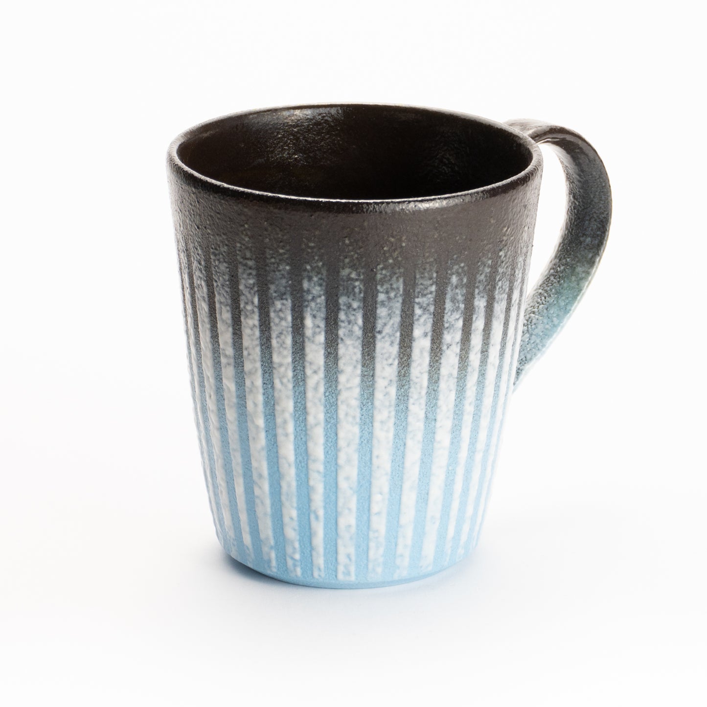 【清水焼】マグカップ　釉泥彩 黒×空色A　竹村陽太郎 KOTOPOTTER