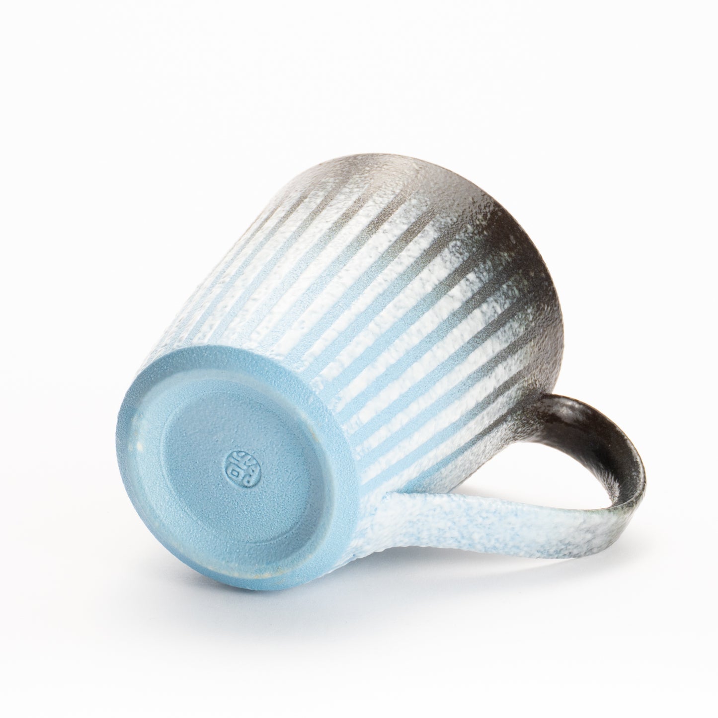 【清水焼】マグカップ　釉泥彩 黒×空色A　竹村陽太郎 KOTOPOTTER