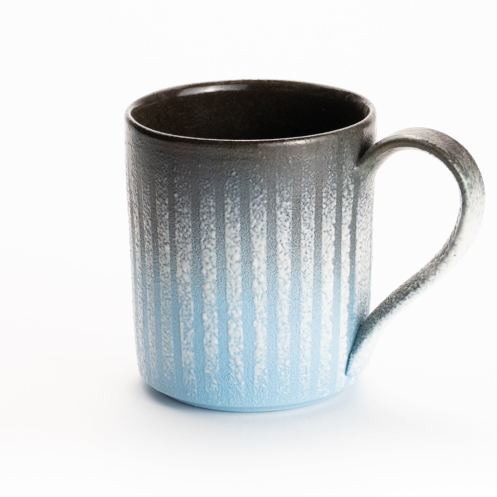 【清水焼】マグカップ　釉泥彩 黒×空色B　竹村陽太郎 KOTOPOTTER