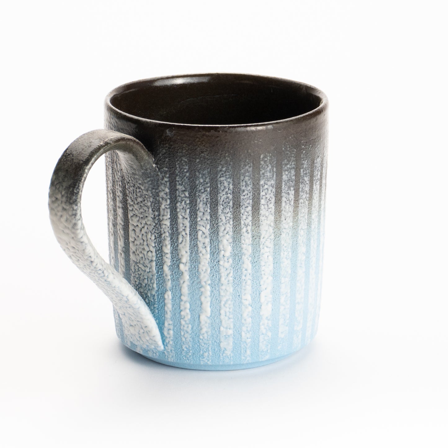 【清水焼】マグカップ　釉泥彩 黒×空色B　竹村陽太郎 KOTOPOTTER