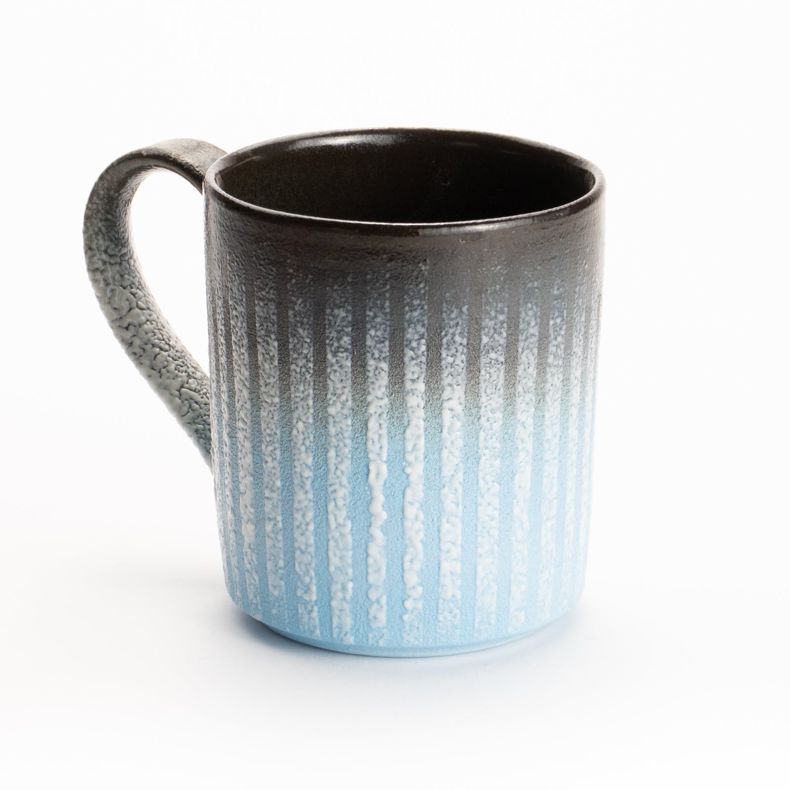 【清水焼】マグカップ　釉泥彩 黒×空色B　竹村陽太郎 KOTOPOTTER