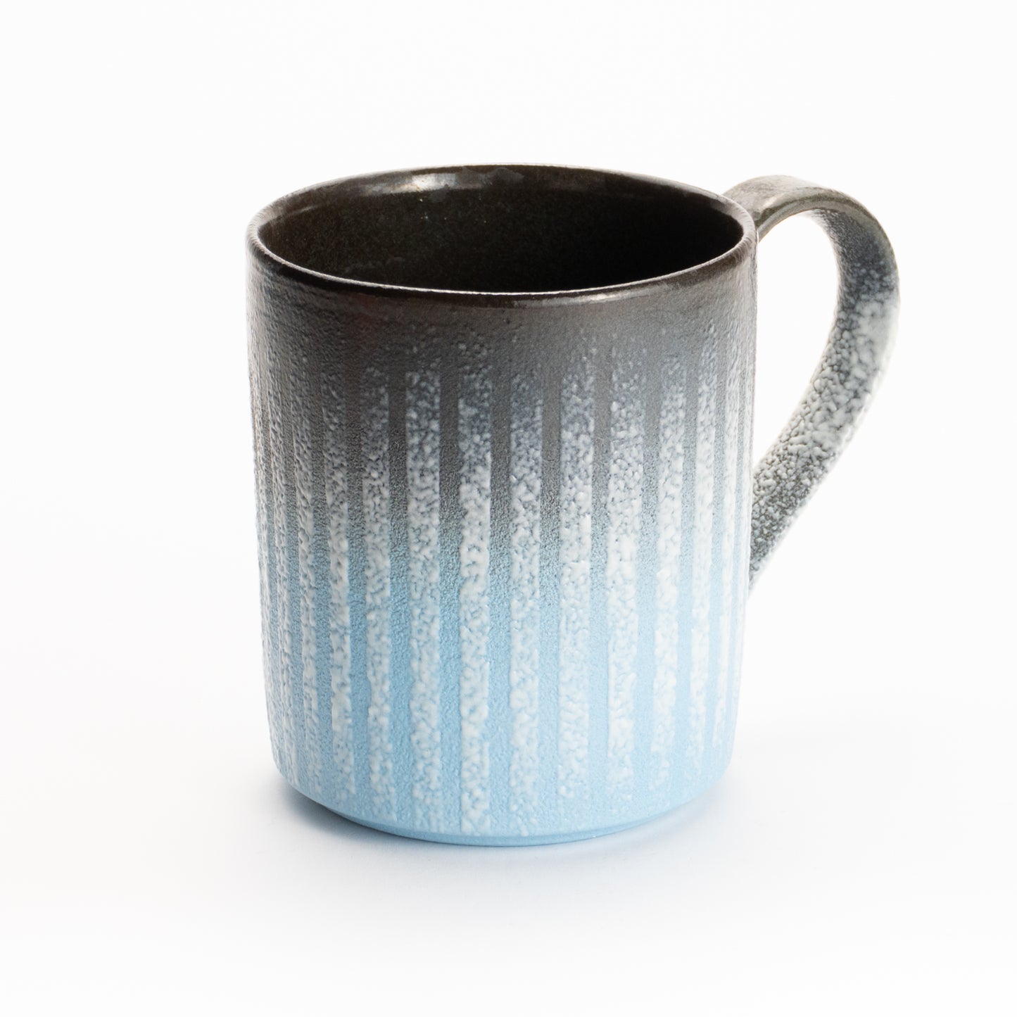 【清水焼】マグカップ　釉泥彩 黒×空色B　竹村陽太郎 KOTOPOTTER