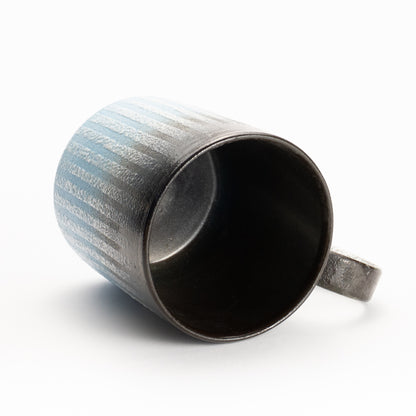 【清水焼】マグカップ　釉泥彩 黒×空色B　竹村陽太郎 KOTOPOTTER