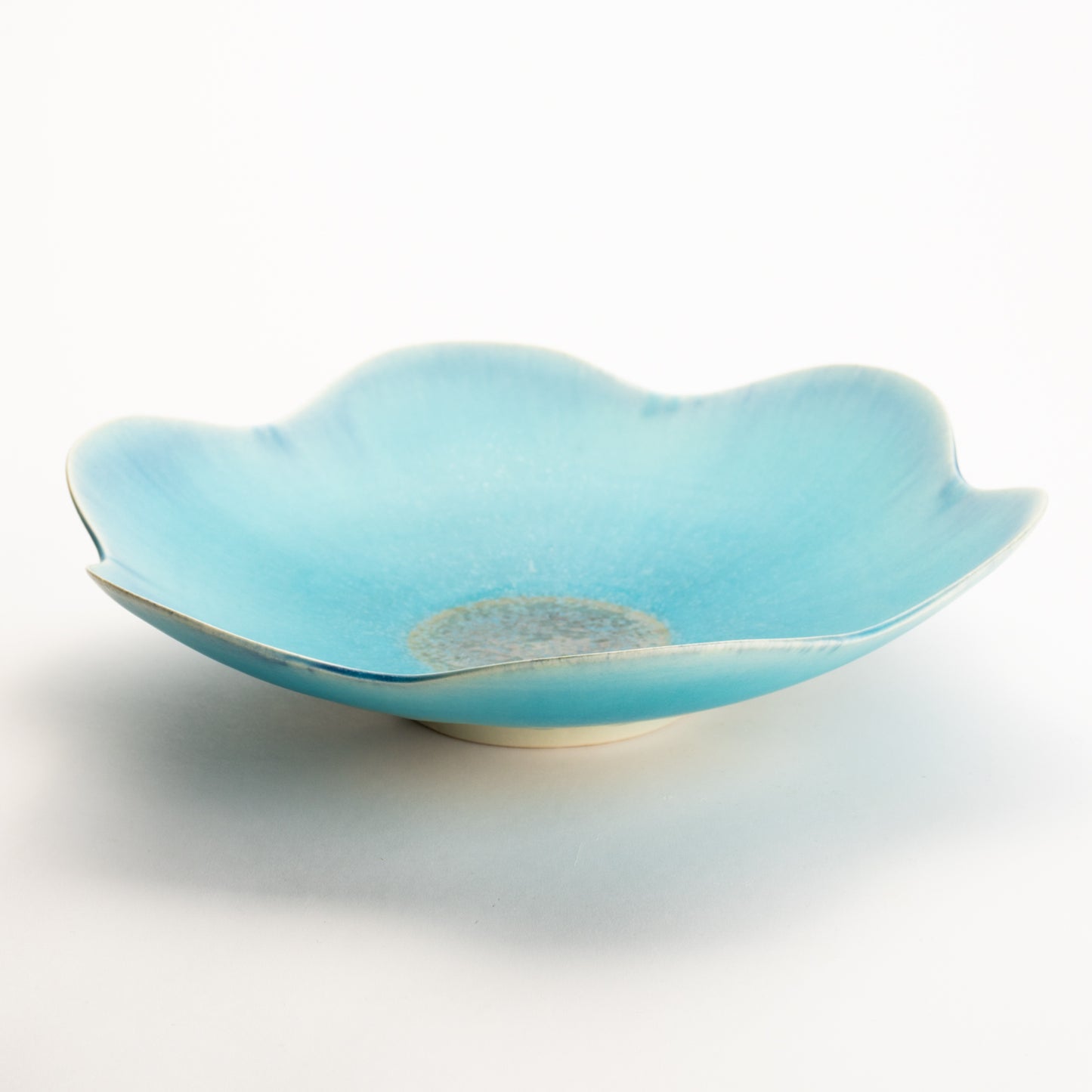 【清水焼】梅大皿　碧釉　竹村陽太郎 KOTOPOTTER