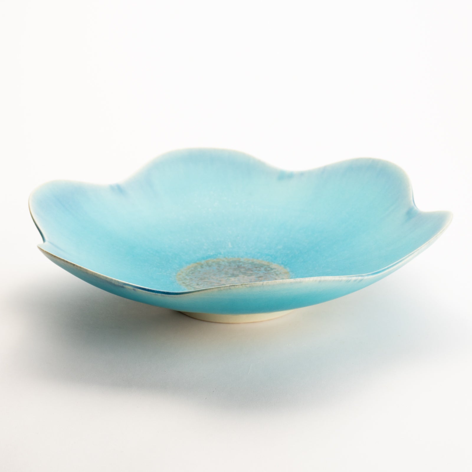 【清水焼】梅大皿　碧釉　竹村陽太郎 KOTOPOTTER