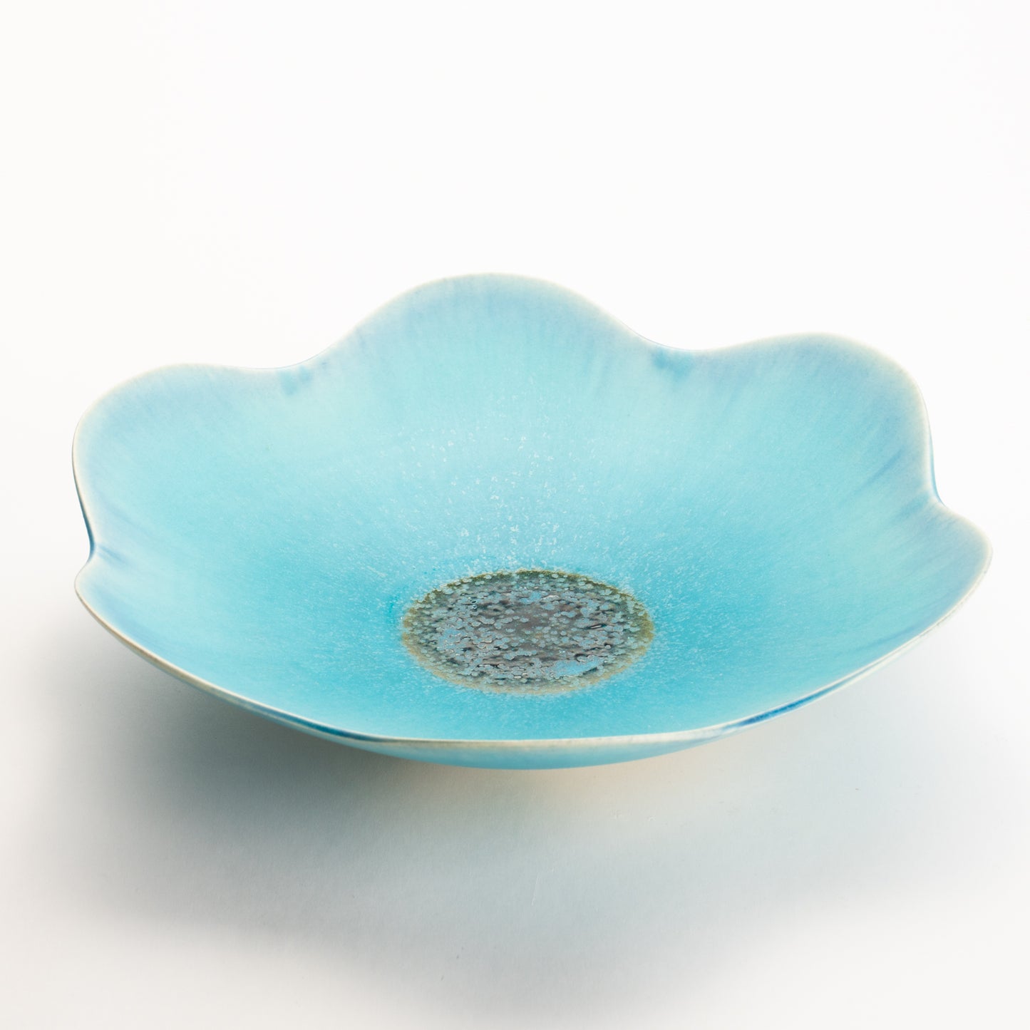 【清水焼】梅大皿　碧釉　竹村陽太郎 KOTOPOTTER