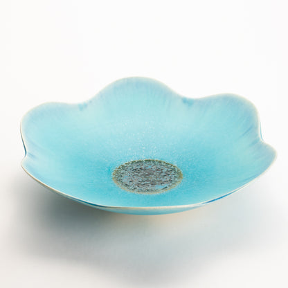 【清水焼】梅大皿　碧釉　竹村陽太郎 KOTOPOTTER