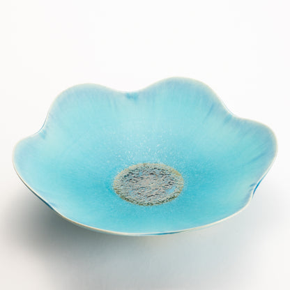 【清水焼】梅大皿　碧釉　竹村陽太郎 KOTOPOTTER