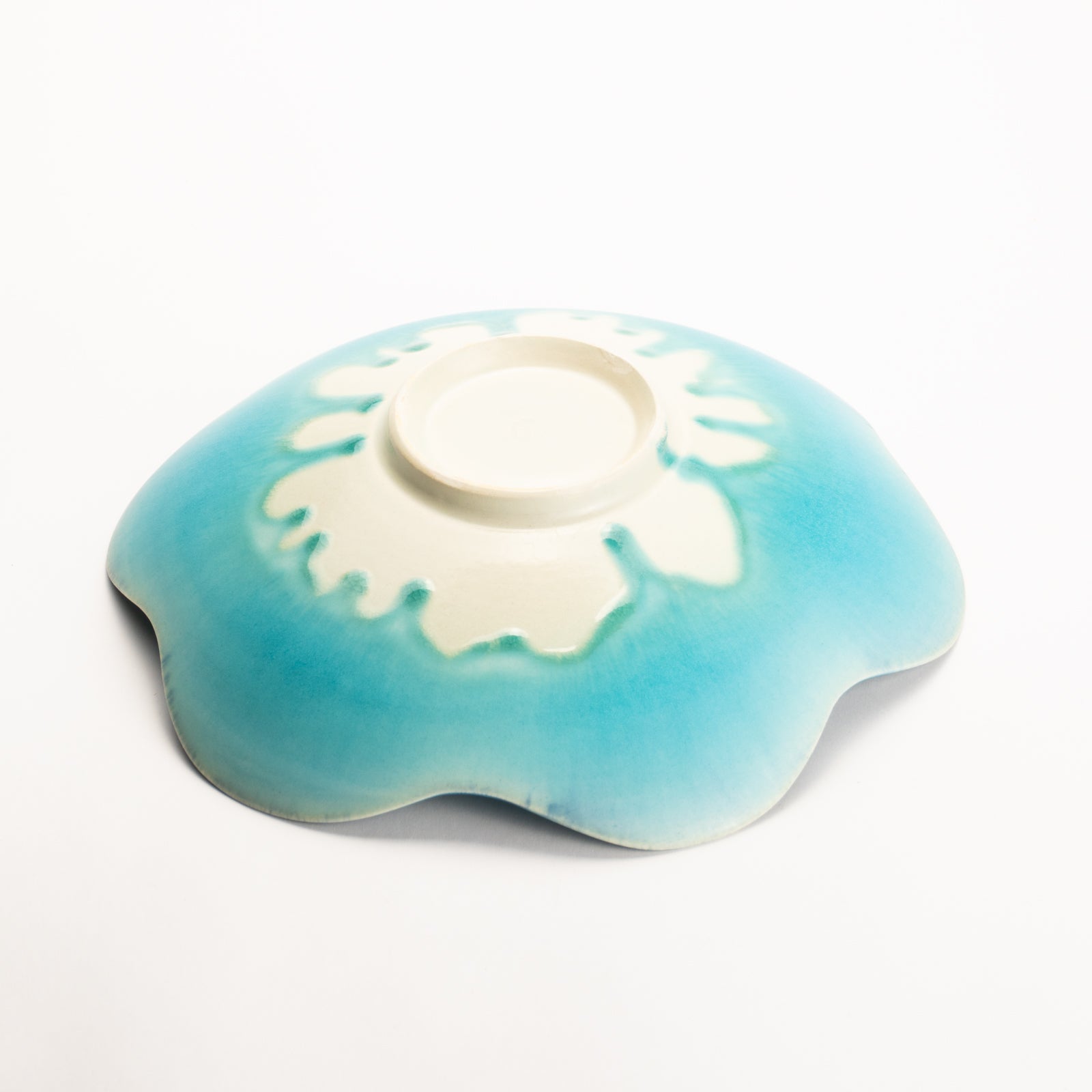 【清水焼】梅大皿　碧釉　竹村陽太郎 KOTOPOTTER