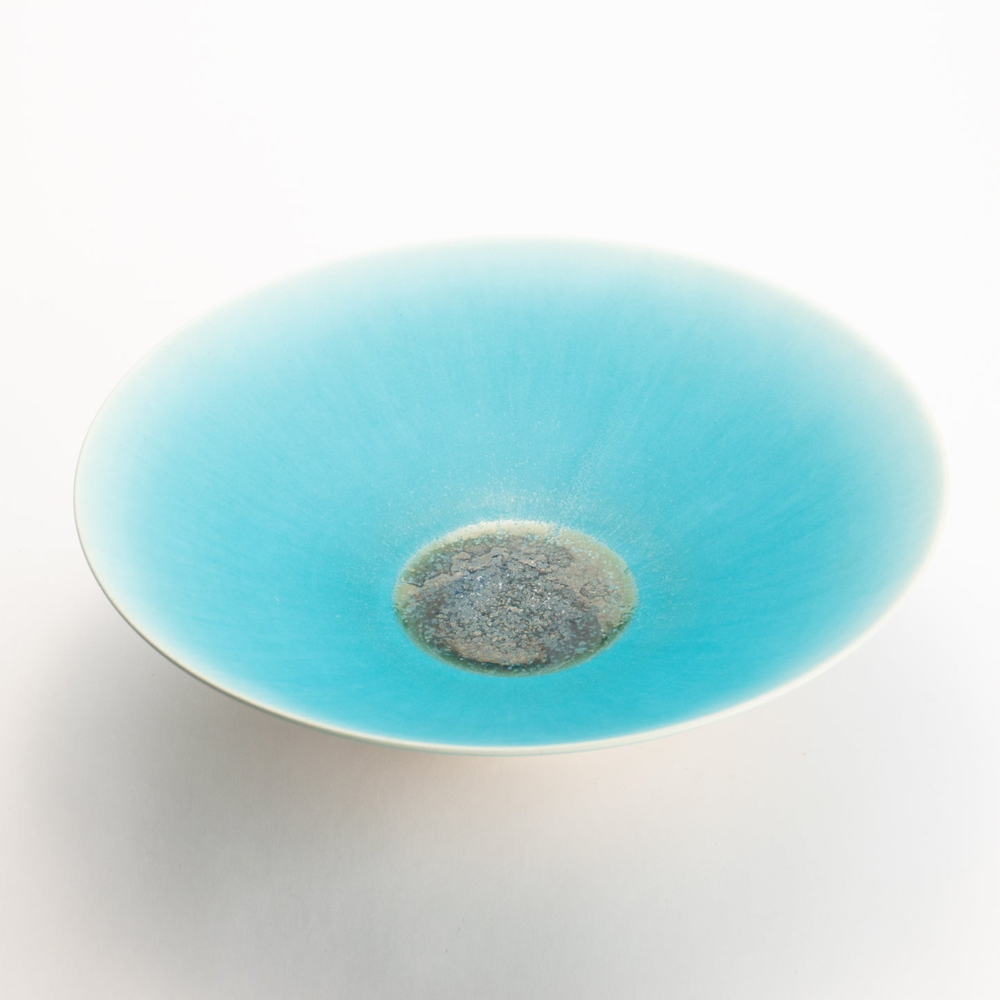 【清水焼】大皿　碧釉　竹村陽太郎 KOTOPOTTER