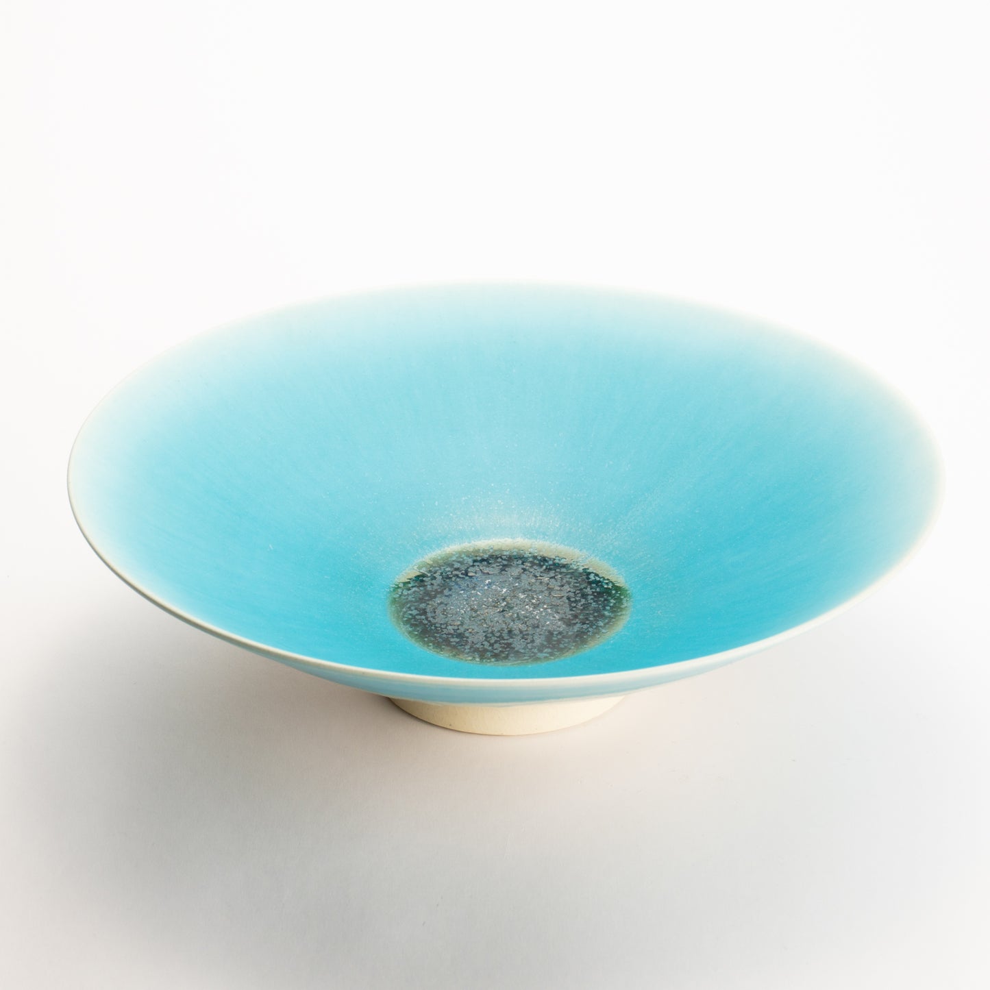 【清水焼】大皿　碧釉　竹村陽太郎 KOTOPOTTER